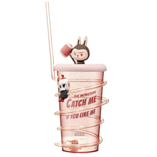 Стакан с соломинкой Лабубу Labubu 'Catch Me If You Like Me'