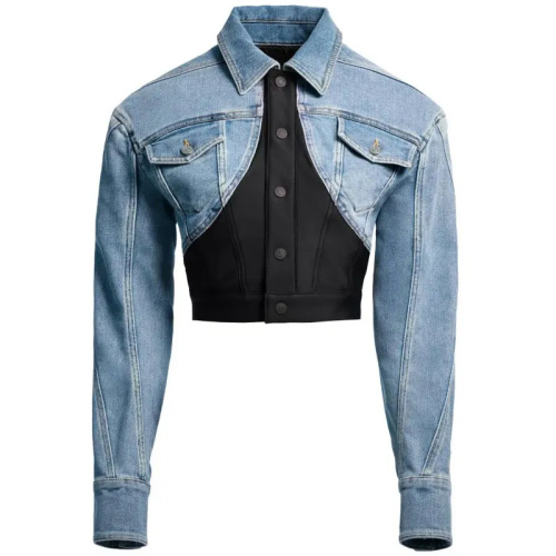 H&M x Mugler Укороченная джинсовая куртка