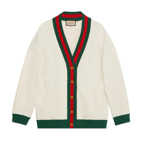 Кардиган из хлопкового джерси с отделкой Web