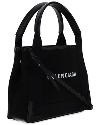 Чёрная сумка-тоут Navy Cabas с логотипом S