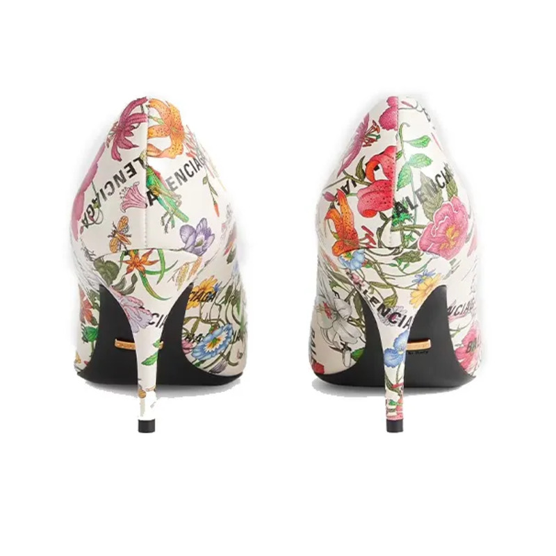 Balenciaga x GUCCI The Hacker Project Knife Остроносые туфли с цветочным принтом