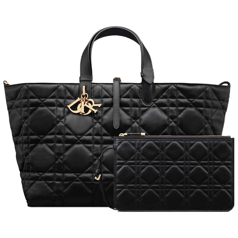 Чёрная сумка Dior Toujours, модель большого формата