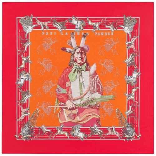 Двусторонний шёлковый платок Pani la Shar Pawnee 90