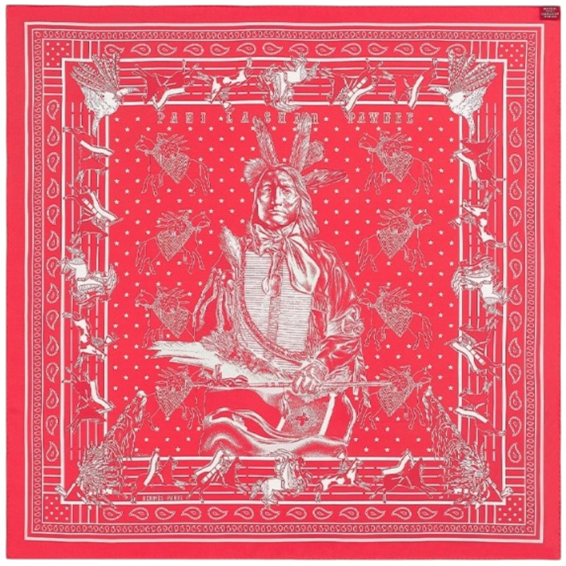 Двусторонний шёлковый платок Pani la Shar Pawnee 90