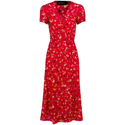 Шёлковый сарафан миди The Teale Dress in Rouge Fleur