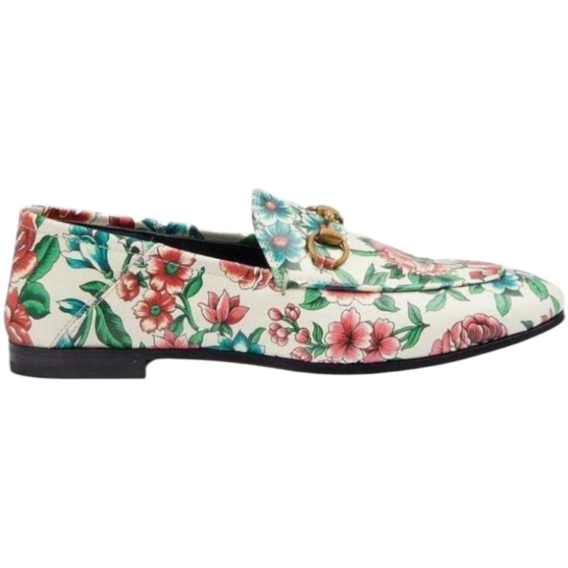 Женские лоферы Horsebit с цветочным принтом
