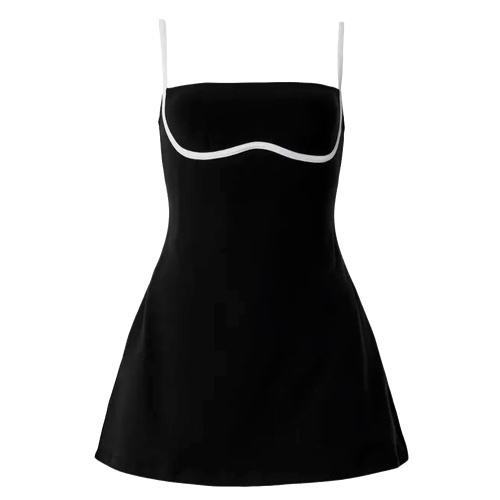 Теннисное чёрно-белое платье Airbrush Streamlined Dress 