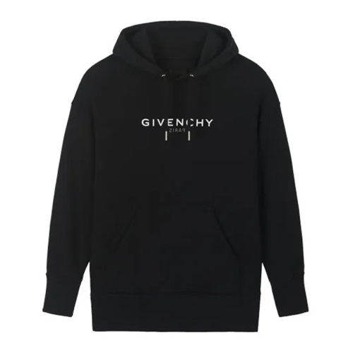 Женское флисовое чёрное худи с логотипом REVERSE OVERSIZED