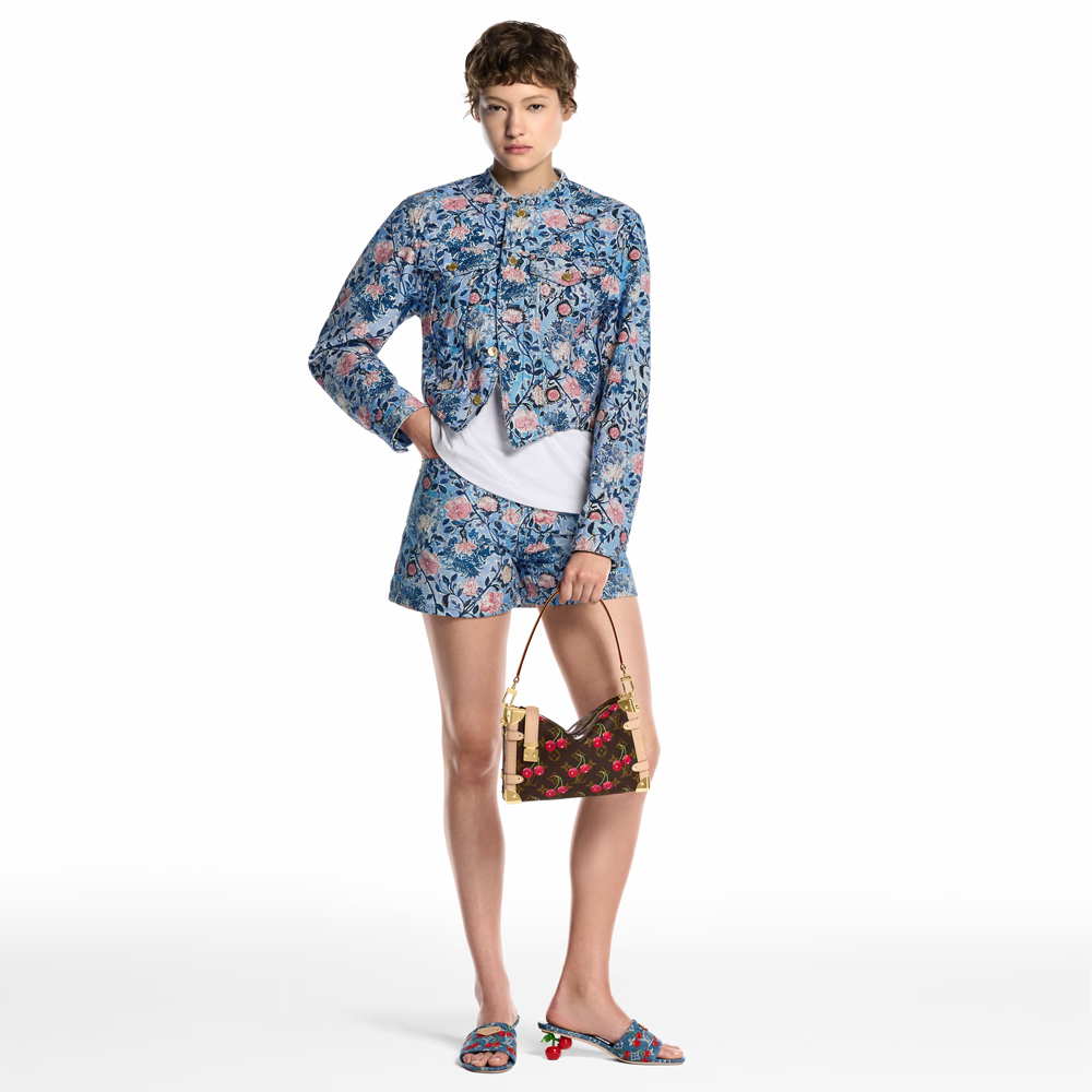 Джинсовые мюли на каблуках в виде вишен Louis Vuitton x Takashi Murakami Lily