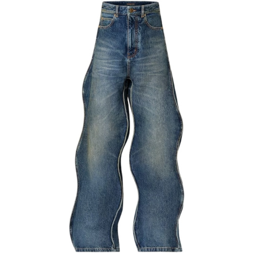 Волнистые джинсы Washed Wavy Denim