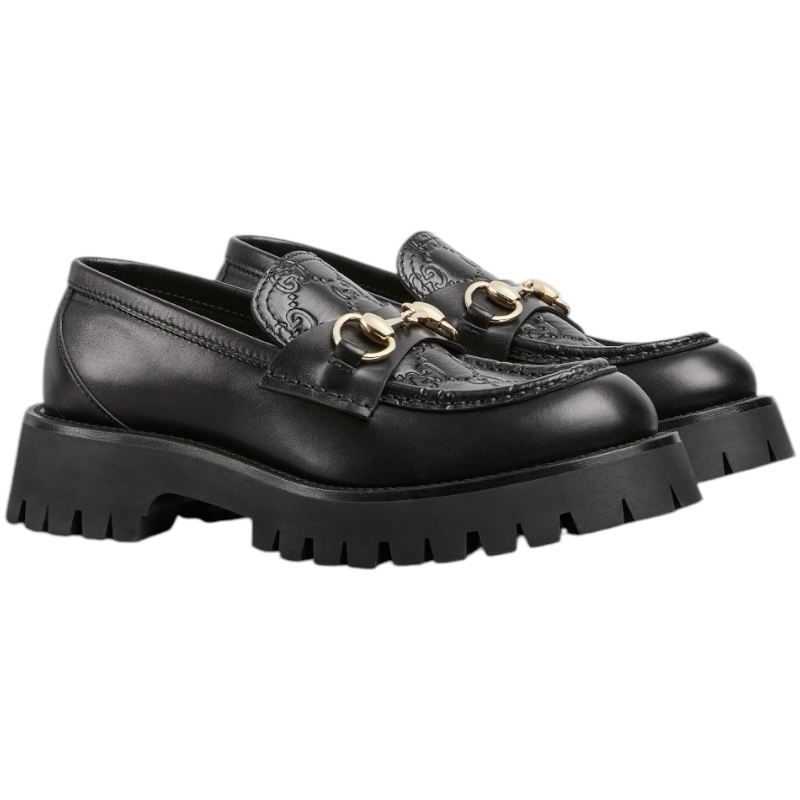 Женские лоферы Horsebit с рифленой подошвой