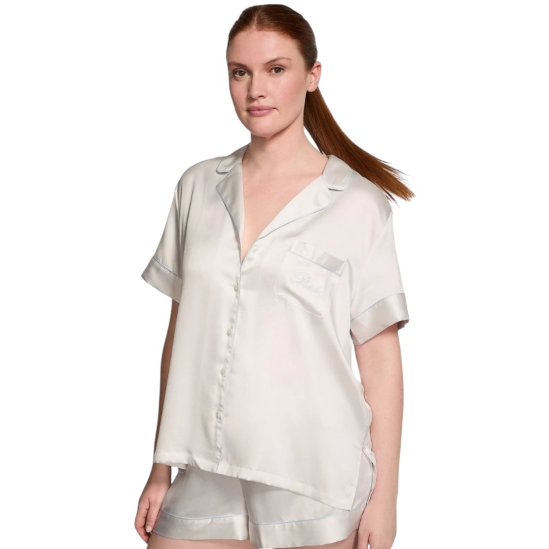 Сатиновый короткий пижамный комплект Bride