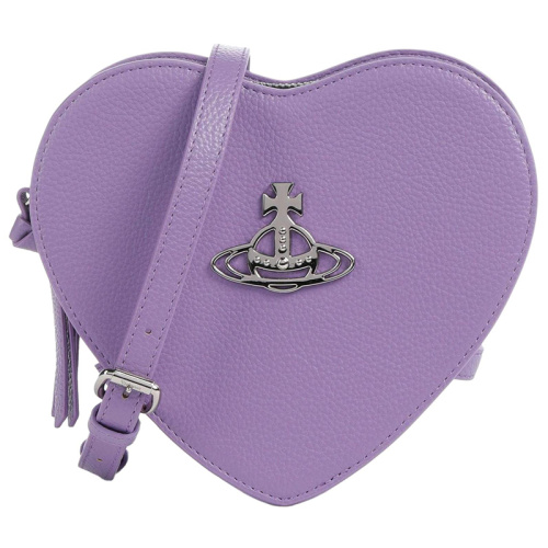 Сумка через плечо Louise Heart в виде сердца сиреневая