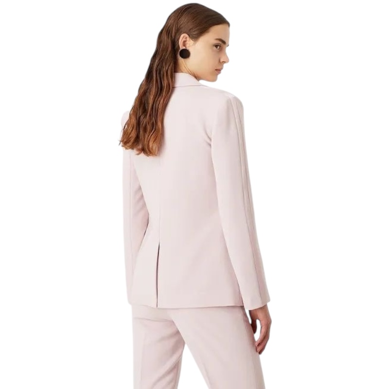 Однобортный пиджак с атласной тесьмой