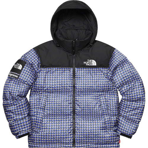Supreme X The North Face Куртка Studded Nuptse синяя SS21