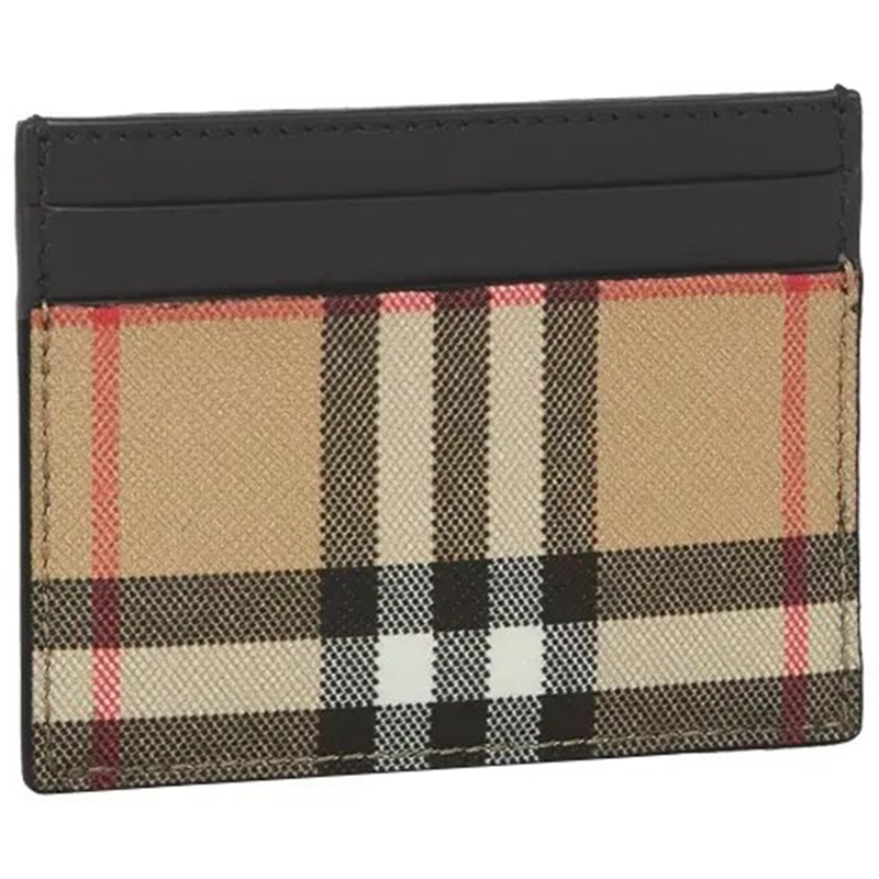 Кожаный картхолдер в клетку Vintage Check