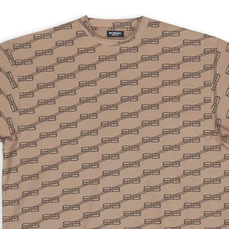 Коричневая футболка с логотипом монограм FW22 Logo