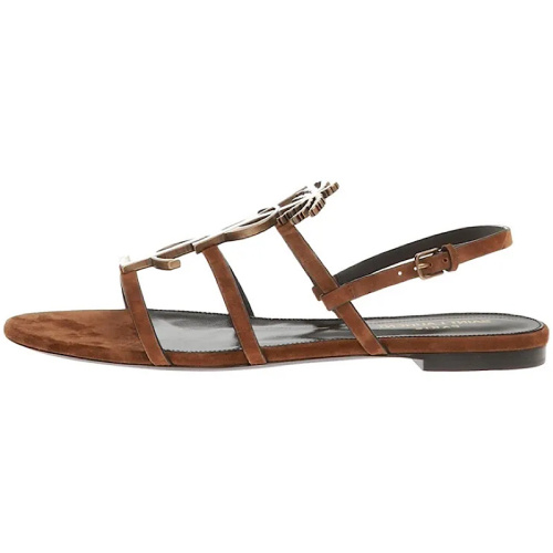 Коричневые замшевые сандалии Cassandra Palm Monogram