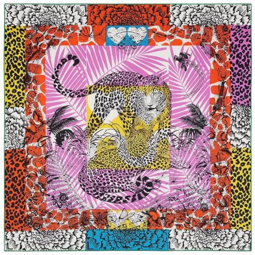 Шёлковый платок с принтом Jungle Love 70