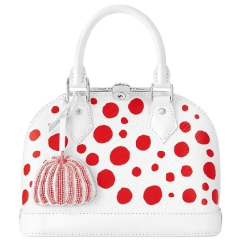 Сумка Alma BB белая/красная из коллекции Yayoi Kusama