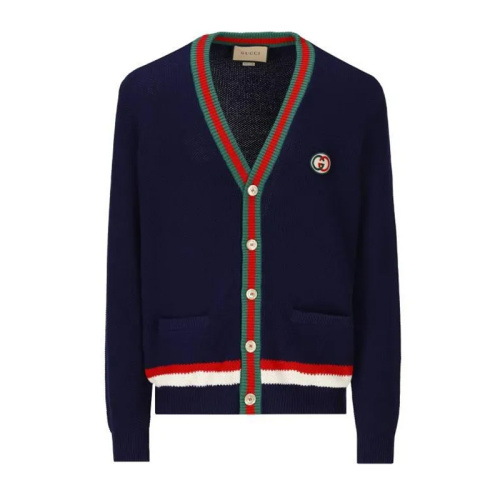 Мужской кардиган с вышитым логотипом GG Logo