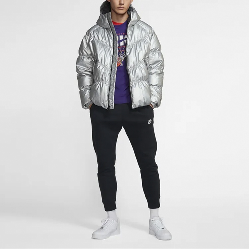 Nike down hooded jacket men's online