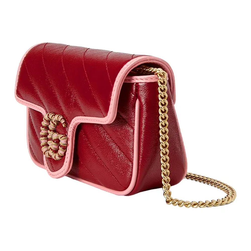 Красная сумка GG Marmont Super Mini