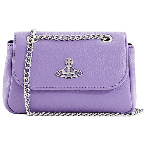 Мини-сумка на цепочке Vivienne Westwood сиреневая