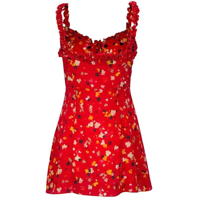 Шёлковый сарафан мини The Julia Rouge Fleur