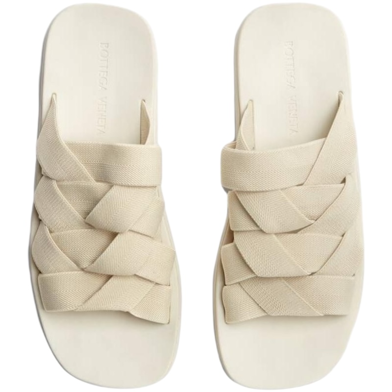 Эластичные шлепанцы Intreccio, цвет морская соль