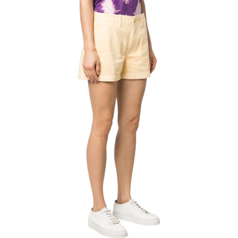 Хлопковые жёлтые шорты-чинос