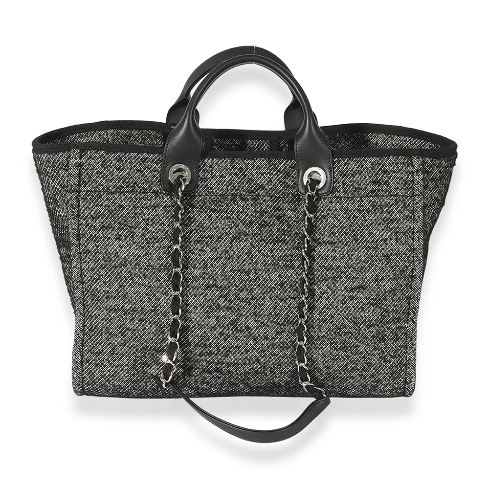 Чёрная сумка-тоут CHANEL Deauville среднего размера