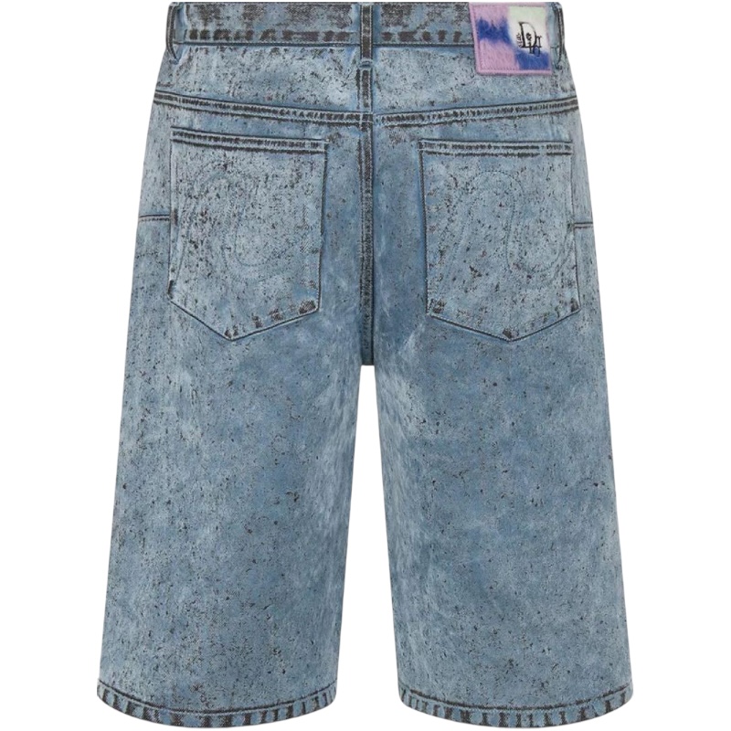 Джинсовые шорты-бермуды Dior x ERL
