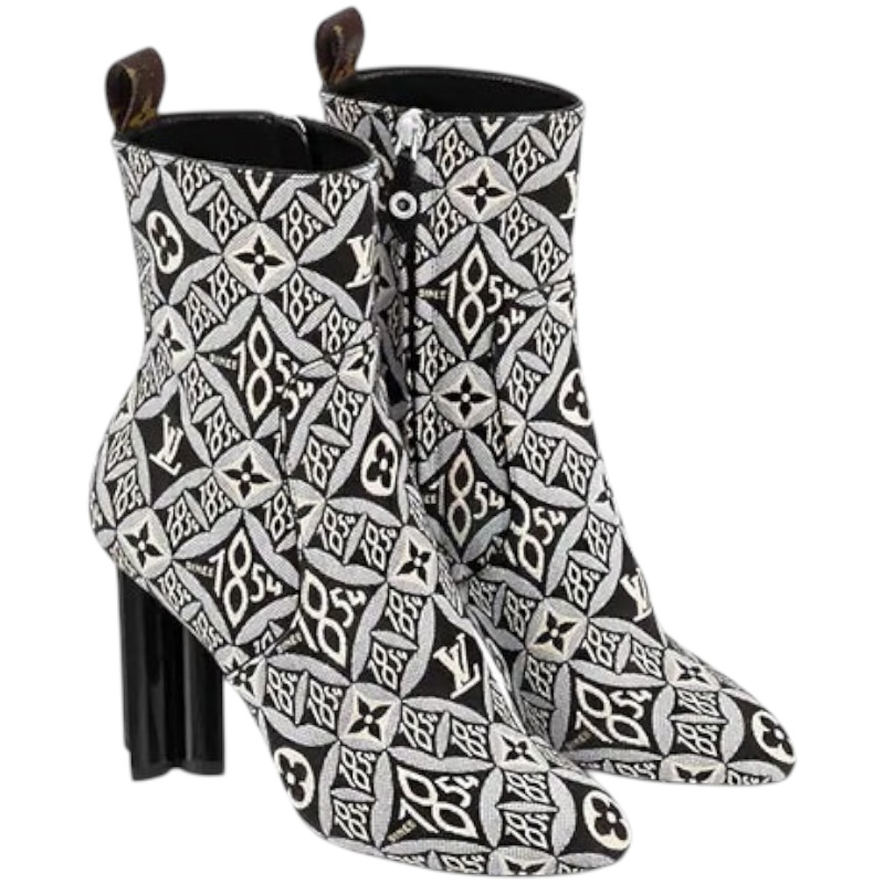 Ботильоны на каблуке Silhouette Black Sophisticated Monogram