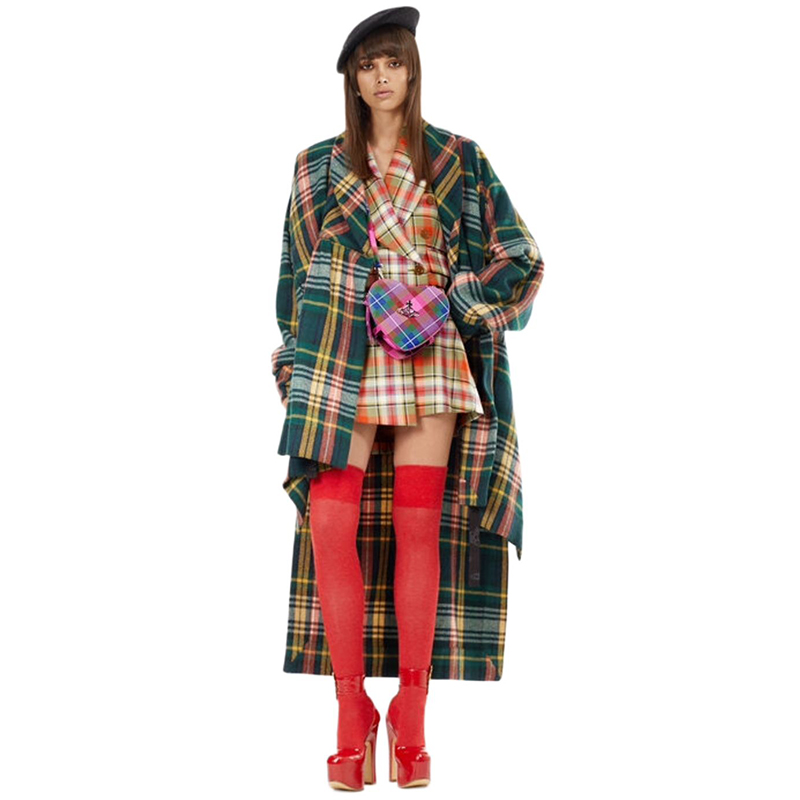 Сумка через плечо Louise Heart в виде сердца в клетку