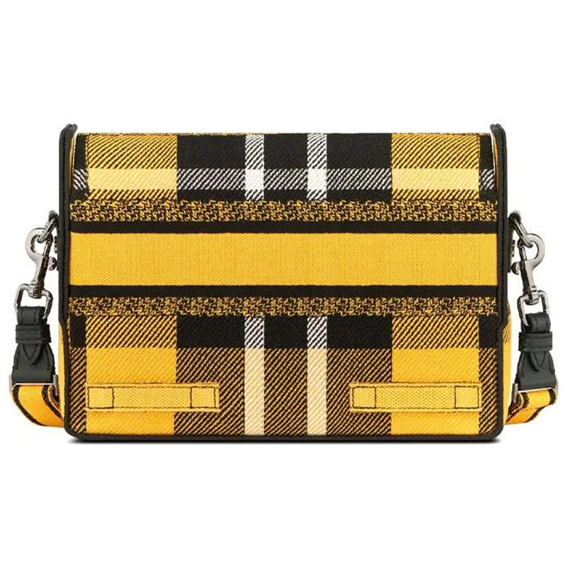 Жёлтая сумка через плечо в клетку DiorCamp Check'n'Dior