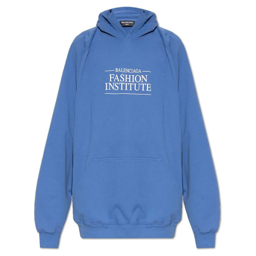 Хлопковое синее худи Fashion Institute