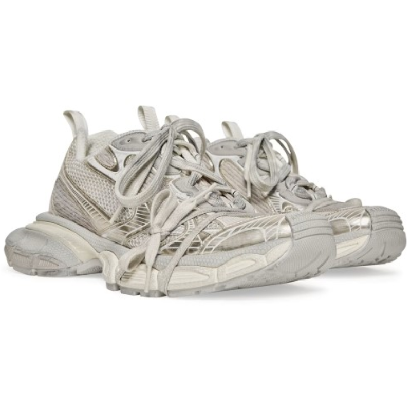 Кроссовки 3XL светло-бежевые с сетчатыми вставками