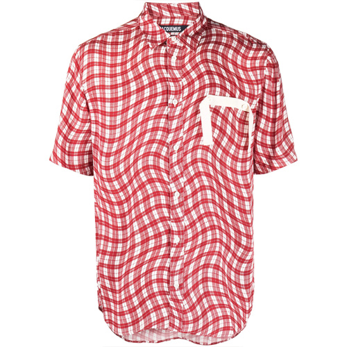 Красно-белая рубашка в клетку La chemise Melo