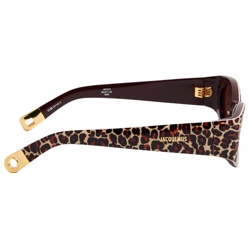 Овальные леопардовые солнцезащитные очки