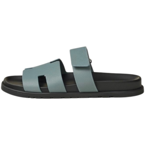 Голубые кожаные сандалии Chypre sandal Epsom & Gris Antarctique 