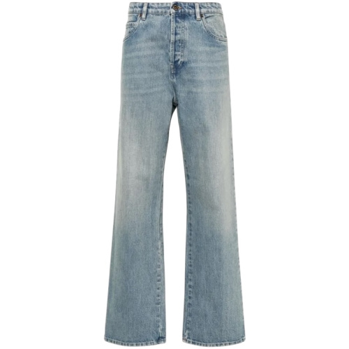 Прямые джинсы с завышенной талией