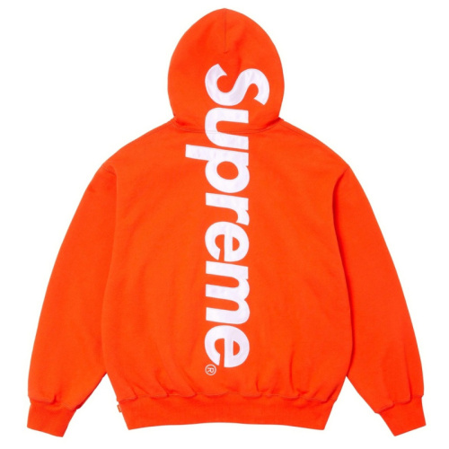 Оранжевое худи Supreme с логотипом на спине