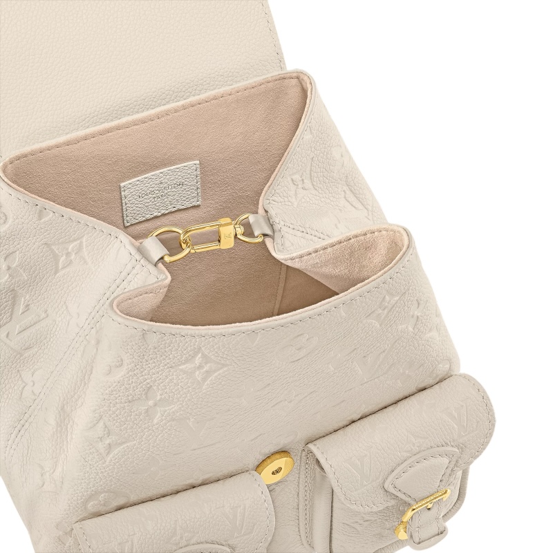 Кожаный рюкзак Backup сливочного цвета