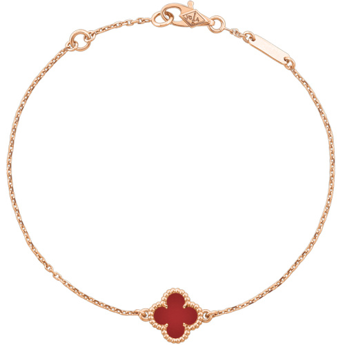 Браслет Van Cleef & Arpels Sweet Alhambra 18K rose gold, Carnelian