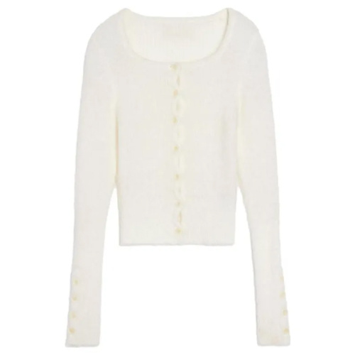 Мягкий кардиган с квадратным вырезом La maille Piccinni