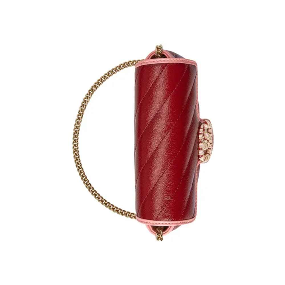Красная сумка GG Marmont Super Mini