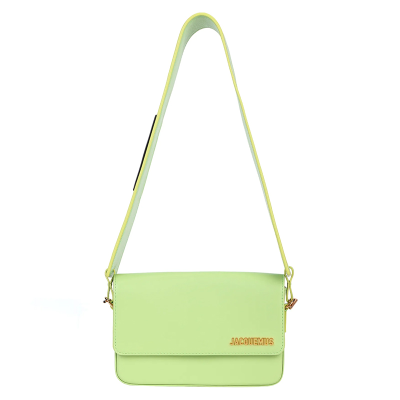 Кожаная зелёная сумка через плечо Le Carinu