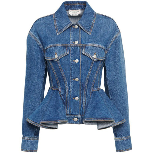 Джинсовая куртка с баской