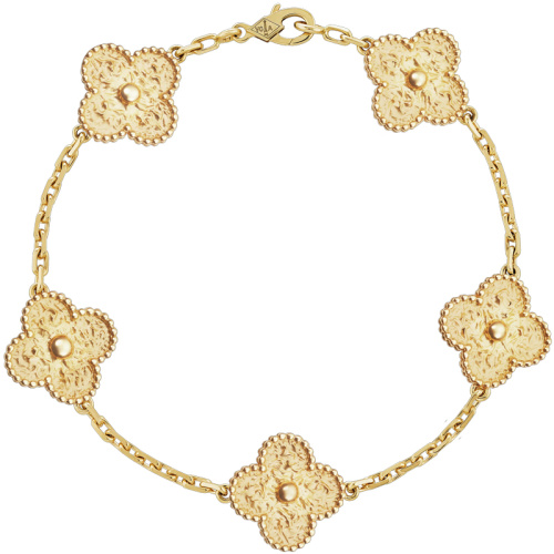 Браслет Van Cleef & Arpels Vintage Alhambra, 5 motifs Желтое золото 18 карат